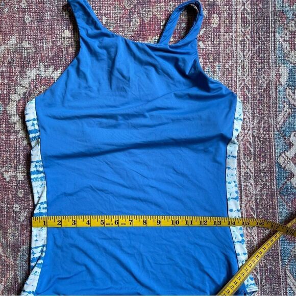 Carve Designs Blue Women's XL one piece Swimwear side stripes - Picture 5 of 12